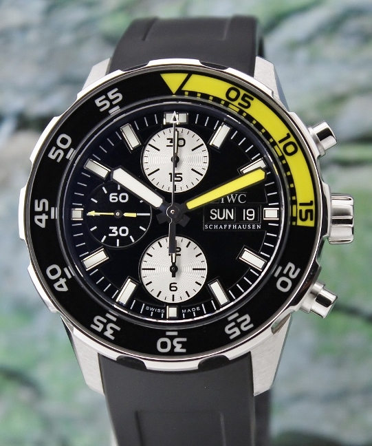 (image for) Unpolished Mint IWC Stainless Steel Aquatimer Chronograph Automatic Watch / 3767